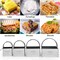 4-Piece Square Biscuit Cutter Set - Stainless Steel with Handle